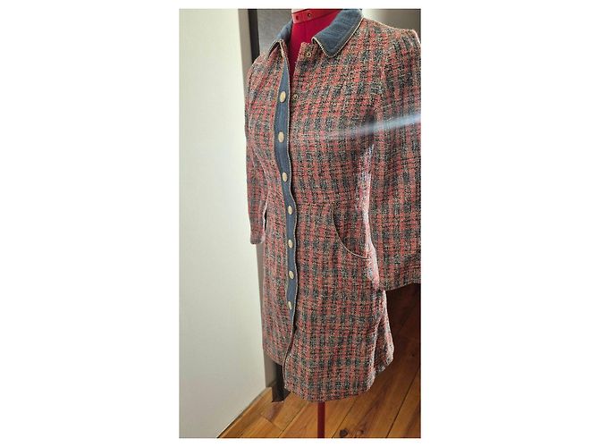 Abito in tweed multicolore Maje Bianco Rosso Blu - vista 16