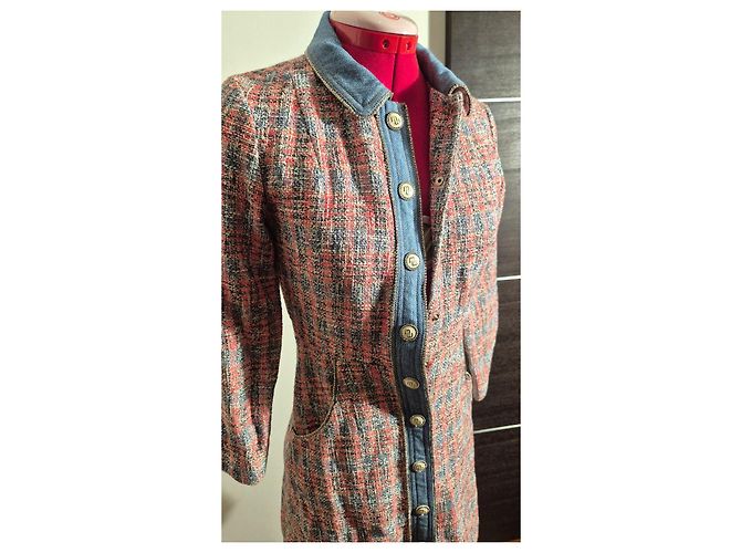 Abito in tweed multicolore Maje Bianco Rosso Blu - vista 17