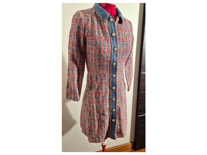 Abito in tweed multicolore Maje Bianco Rosso Blu - vista 2