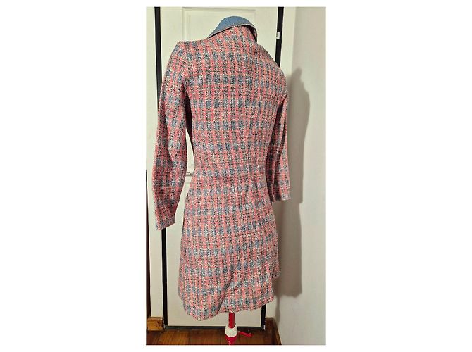 Abito in tweed multicolore Maje Bianco Rosso Blu - vista 7