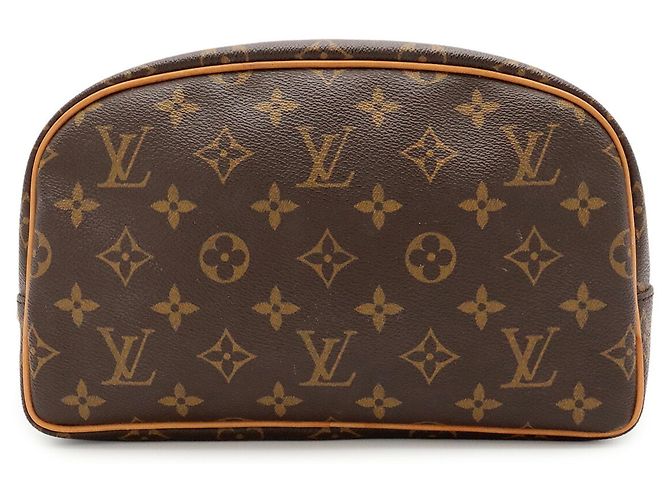 Louis Vuitton Monogram Trousse Toilette 25 Travel Pouch Clutch Bag Marrone - vista 2