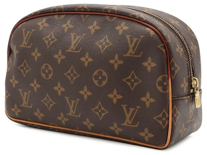 Louis Vuitton Monogram Trousse Toilette 25 Travel Pouch Clutch Bag Marrone - vista 3