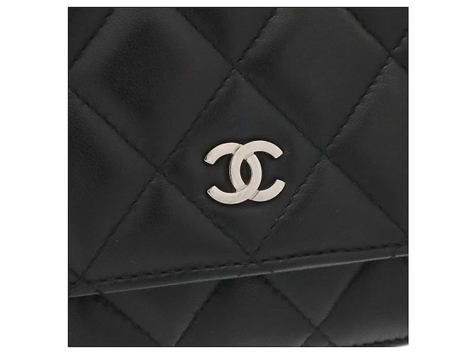 Timeless Bolsa de Ombro com Corrente Chanel Matelassé Coco Mark Wallet Preto - vista 6