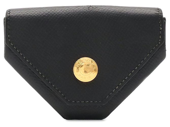 Hermès HERMES Le 24 Coin Case in Black Courchevel Leather - view 2