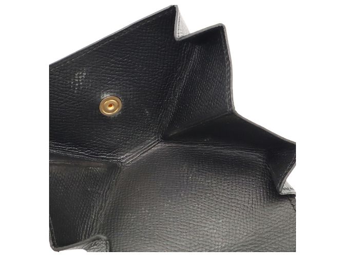 Hermès HERMES Le 24 Coin Case in Black Courchevel Leather - view 8