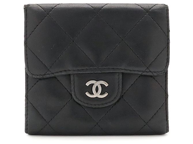 Cartera bi-fold Chanel Matelassé Coco Mark Negro - vista 2