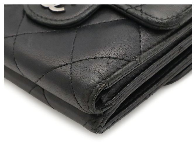Cartera bi-fold Chanel Matelassé Coco Mark Negro - vista 4