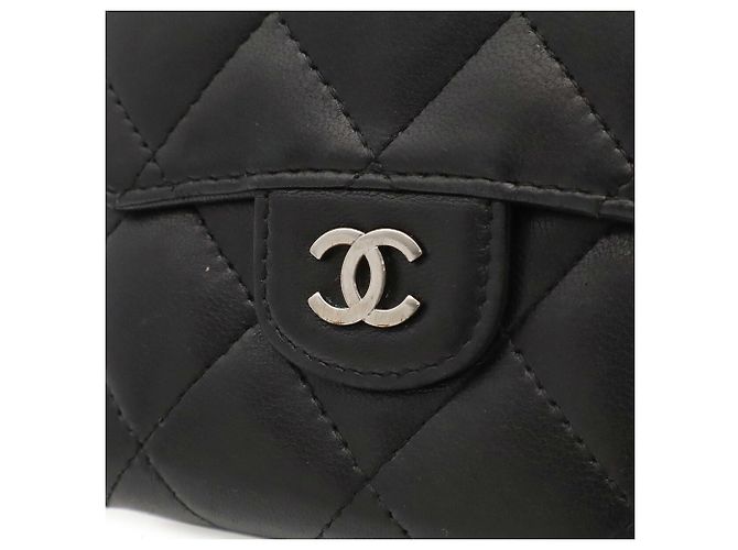 Cartera bi-fold Chanel Matelassé Coco Mark Negro - vista 5