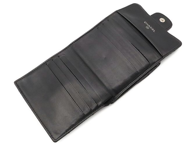 Cartera bi-fold Chanel Matelassé Coco Mark Negro - vista 6