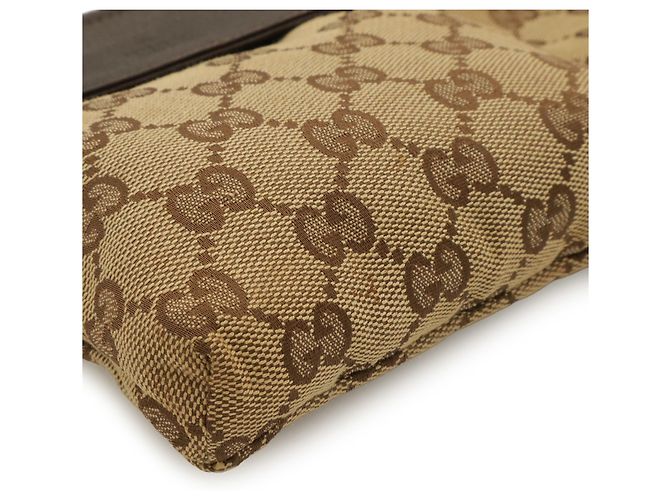 Borsa a tracolla Gucci GG Canvas Sherry Line Rosso Beige Verde Cachi Marrone scuro - vista 4