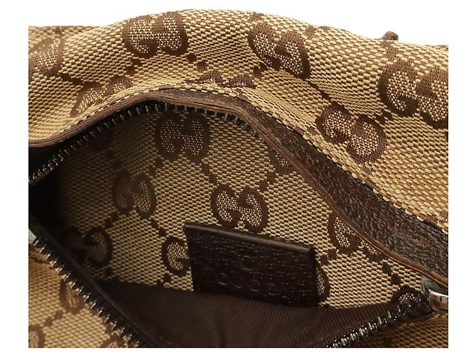 Borsa a tracolla Gucci GG Canvas Sherry Line Rosso Beige Verde Cachi Marrone scuro - vista 8