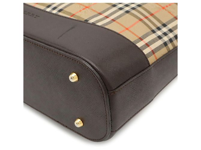 Bolso de hombro Burberry Nova Check Beige Marrón oscuro - vista 4