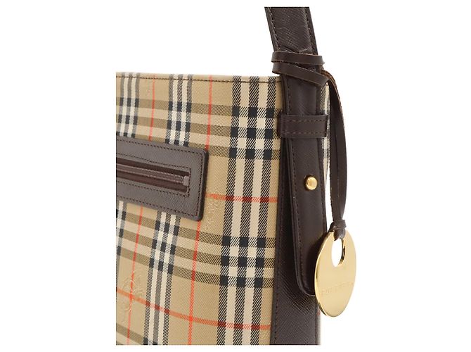 Bolso de hombro Burberry Nova Check Beige Marrón oscuro - vista 5