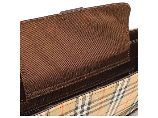 Bolso de hombro Burberry Nova Check Beige Marrón oscuro - vista 7