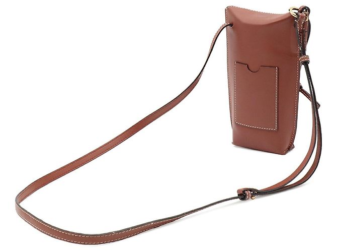Bolsa de Ombro Loewe Anagram Gate Pocket Marrom - vista 3