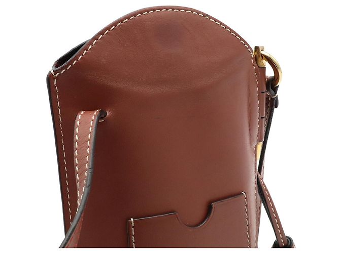 Bolsa de Ombro Loewe Anagram Gate Pocket Marrom - vista 7