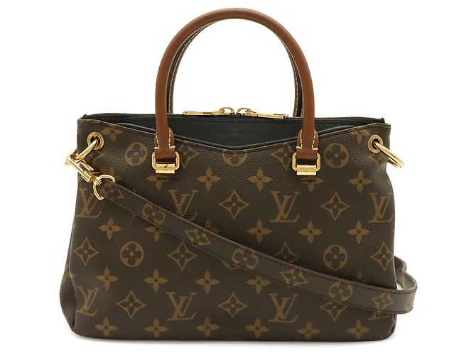 Borsa Louis Vuitton Monogram Pallas BB in Noir Nero - vista 2