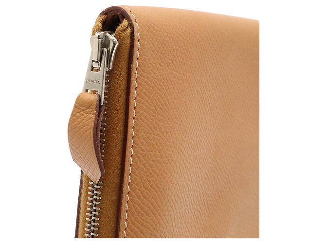 Hermès Portafoglio lungo Hermes Azap Combine Round Cammello - vista 5