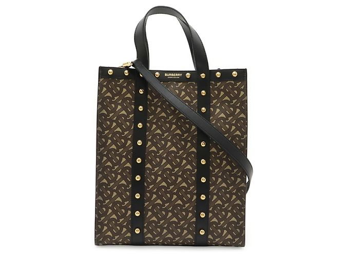 Burberry TB Small Monogram Tote Bag Braun Schwarz - Ansicht 2