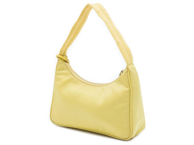 Borsa a tracolla Prada Mini Tessuto Re Edition 2000 Gialla Giallo - vista 2
