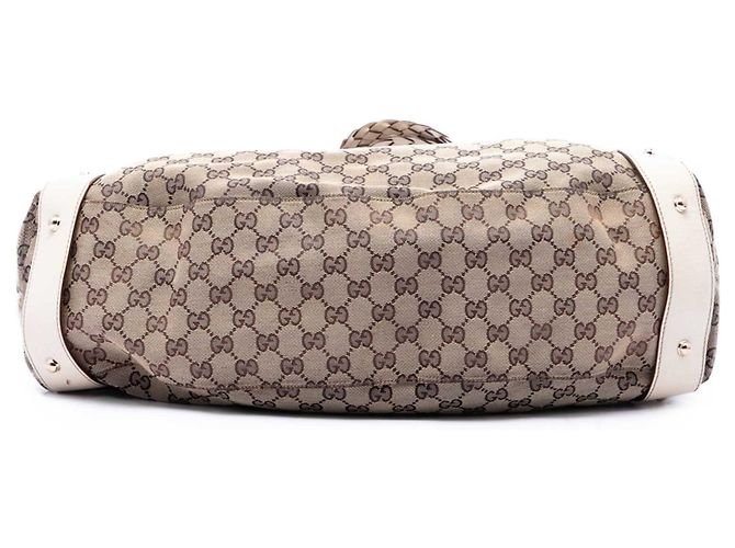 Borsa a tracolla Gucci Beige GG Canvas Horsebit Pelham - vista 3