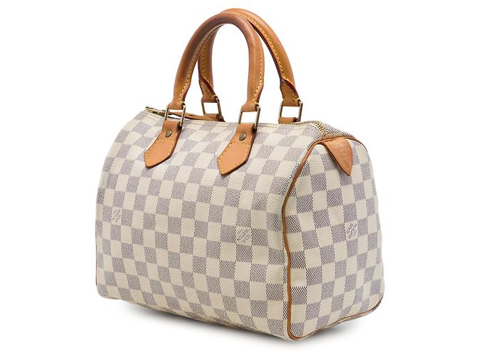 Louis Vuitton White Damier Azur Speedy 25 Bianco - vista 2