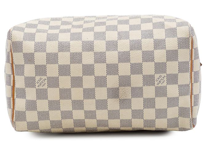 Louis Vuitton White Damier Azur Speedy 25 Bianco - vista 3