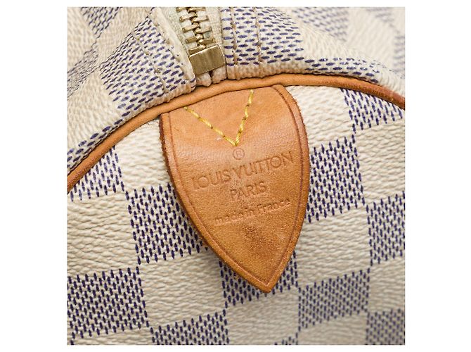 Louis Vuitton White Damier Azur Speedy 25 Bianco - vista 5