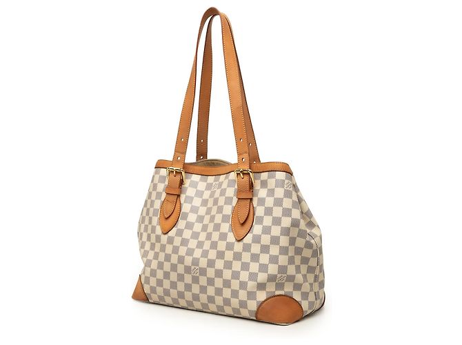 Louis Vuitton White Damier Azur Hampstead MM Blanco - vista 2