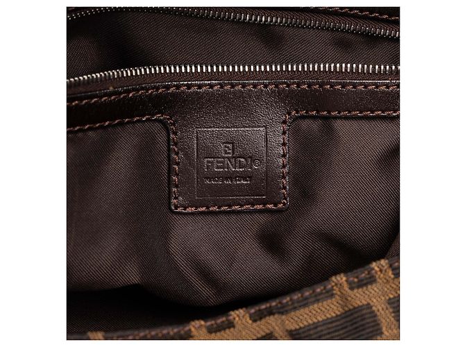 Fendi Brown Zucca Canvas Schultertasche Braun - Ansicht 5