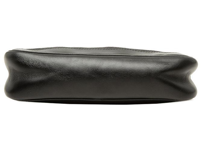 Bolsa de Ombro Gucci em Denim Preto com Web - vista 3