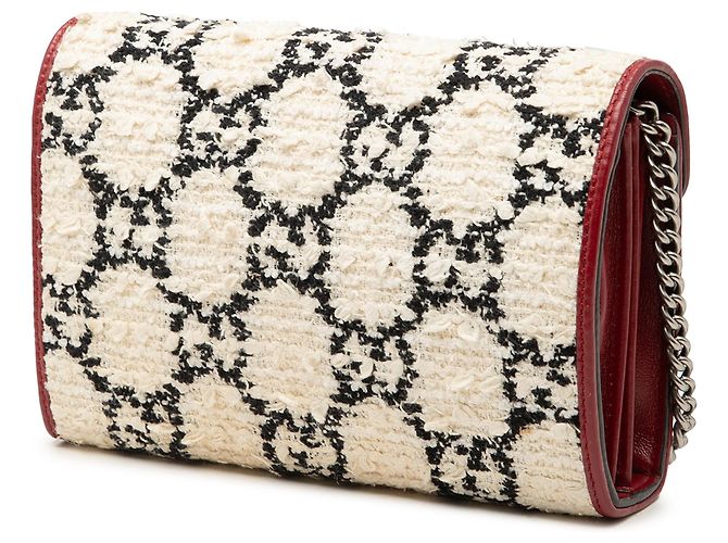 Cartera Dionysus con cadena de tweed GG blanco Gucci - vista 2