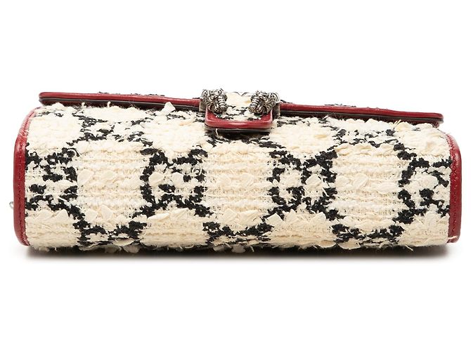 Cartera Dionysus con cadena de tweed GG blanco Gucci - vista 3