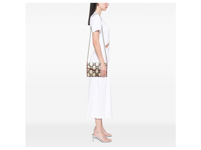 Cartera Dionysus con cadena de tweed GG blanco Gucci - vista 6