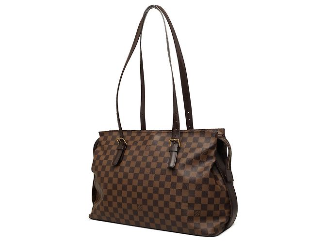 Louis Vuitton Brown Damier Ebene Chelsea Castaño - vista 2