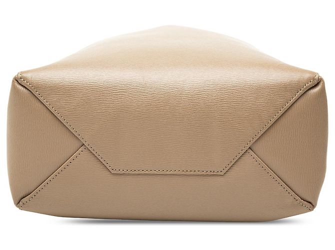 Céline Celine Cabas Vertical Pequeño de Piel de Ternera Granulada Marrón Castaño Marrón claro - vista 3