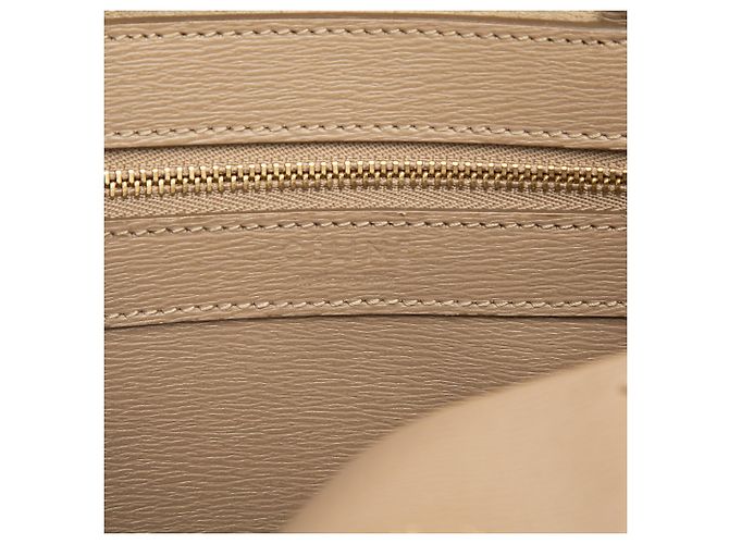 Céline Celine Cabas Vertical Pequeño de Piel de Ternera Granulada Marrón Castaño Marrón claro - vista 5