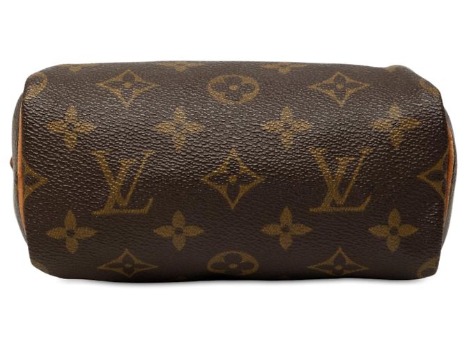 Louis Vuitton Brown Monogram Mini Speedy HL Marron - vue 3