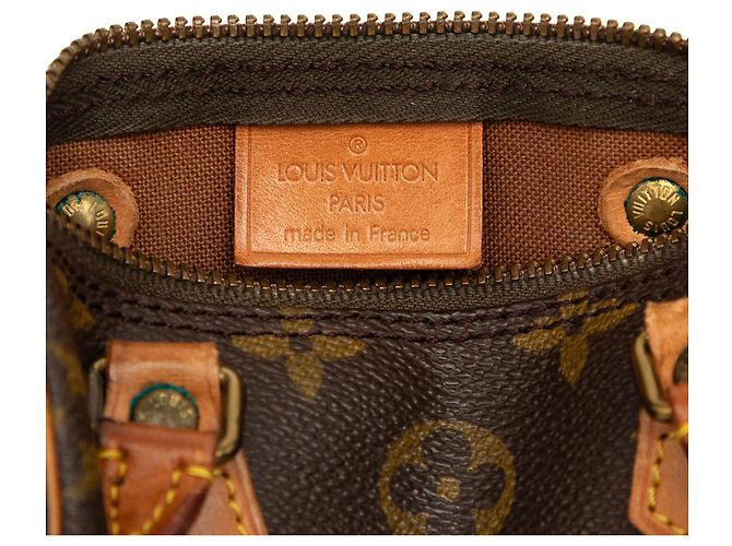 Louis Vuitton Brown Monogram Mini Speedy HL Marron - vue 5