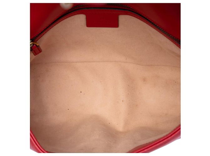 Borsa a tracolla Gucci GG Marmont Matelassé in pelle di vitello rossa Medium Rosso - vista 4