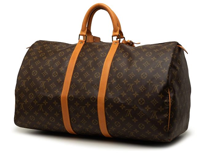 Louis Vuitton Brown Monogram Keepall 55 Castaño - vista 2