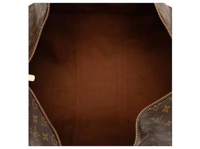 Louis Vuitton Brown Monogram Keepall 55 Castaño - vista 4
