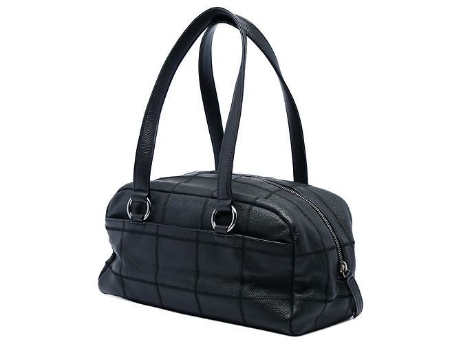 Chanel Black Chocolate Bar Caviar Schultertasche Schwarz - Ansicht 2