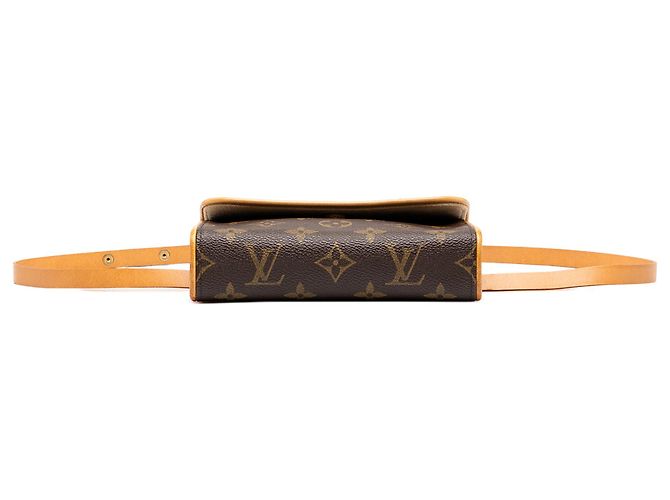 Louis Vuitton Brown Monogram Pochette Florentine Marrone - vista 3
