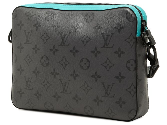 Louis Vuitton Gray Monogram Eclipse Trio Messenger Marron - vue 2