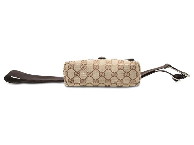 Gucci Jackie Gürteltasche aus beigem GG Canvas - Ansicht 3