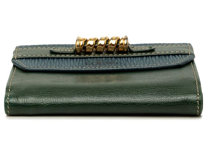 Cartera compacta Velazquez LOEWE de piel de becerro verde Verde oscuro - vista 3