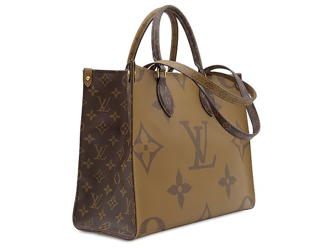 Louis Vuitton Brown Monogram Reverse Giant OnTheGo MM Castaño - vista 2
