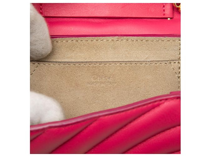 Bolsa Drew Bijou Chloé em couro acolchoado rosa Nano - vista 5