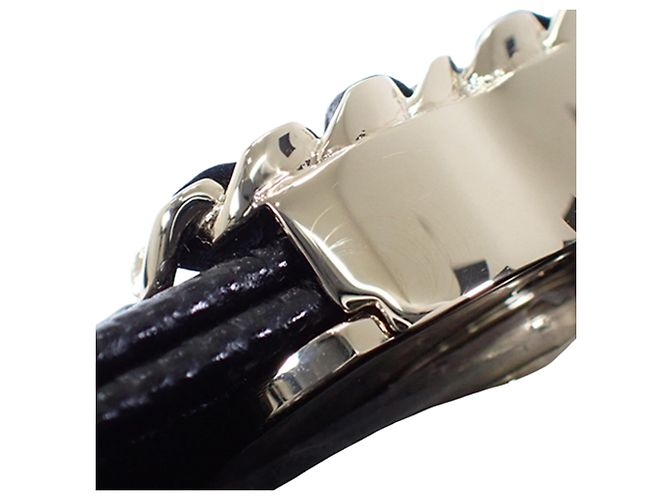 Porta-telemóvel com aba Chanel Black Caviar Coco First com corrente Preto - vista 13